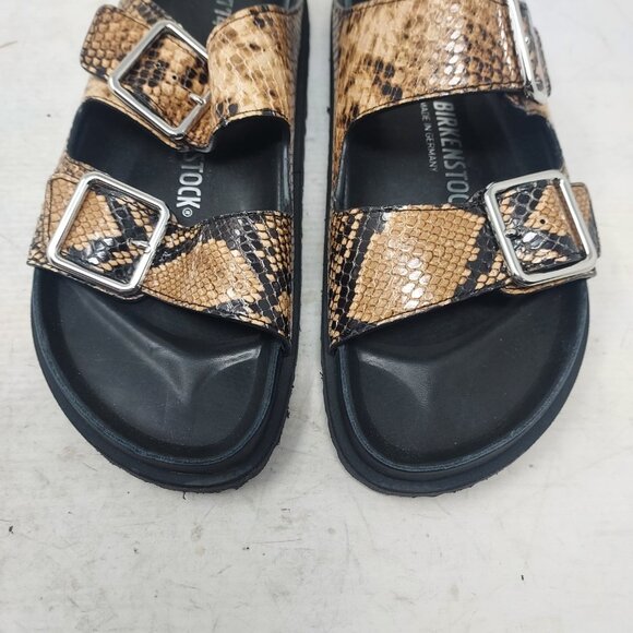 Birkenstock 1774 Arizona Snake Brown Slide Sandal - Picture 6 of 7